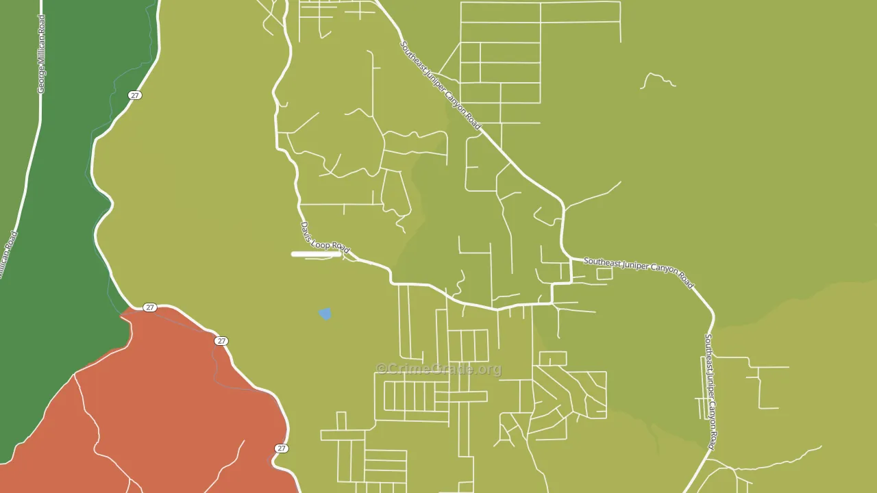 Juniper Canyon, Prineville, OR Map of Murder Rates