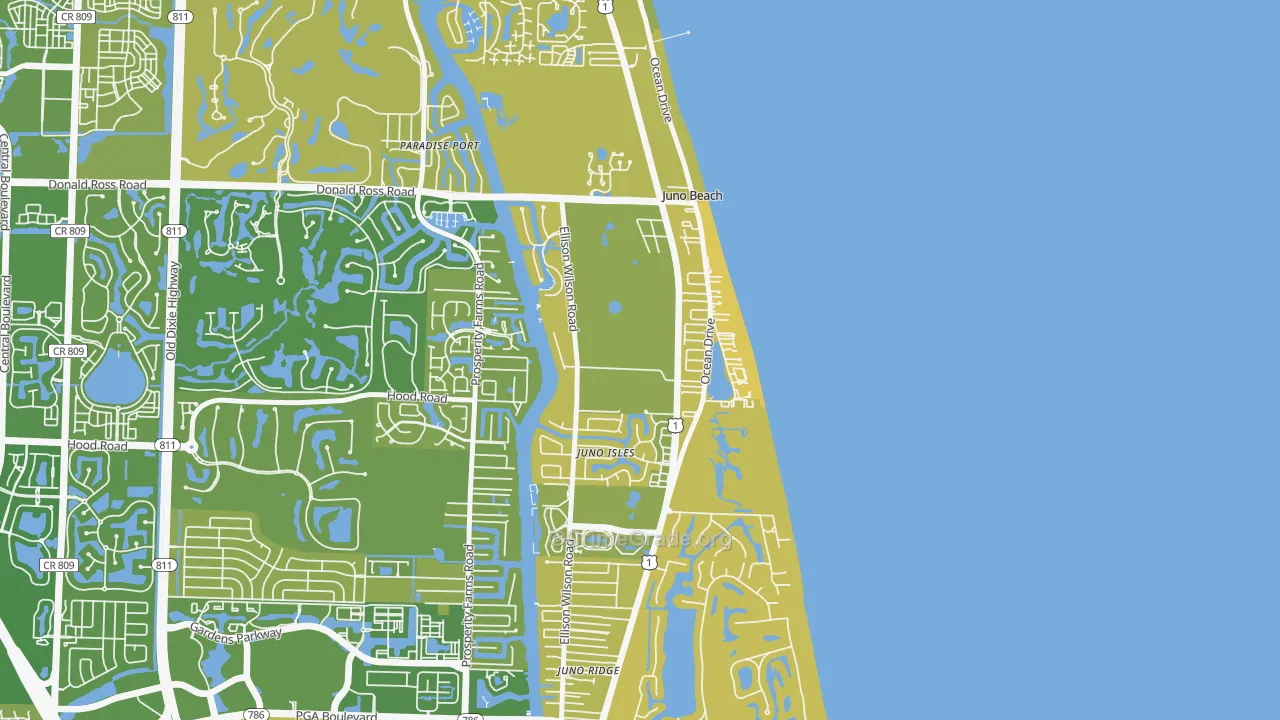 Juno Beach, FL Map of Murder Rates