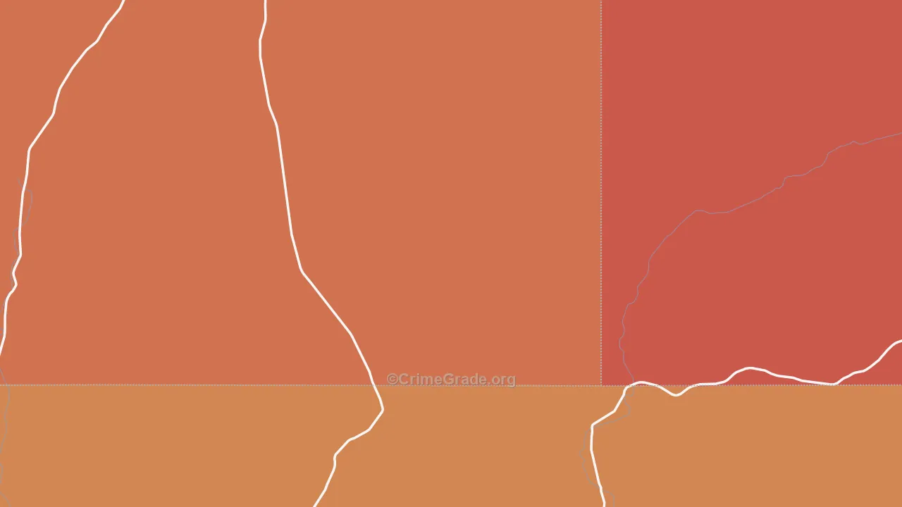 Juno, TX Map of Murder Rates