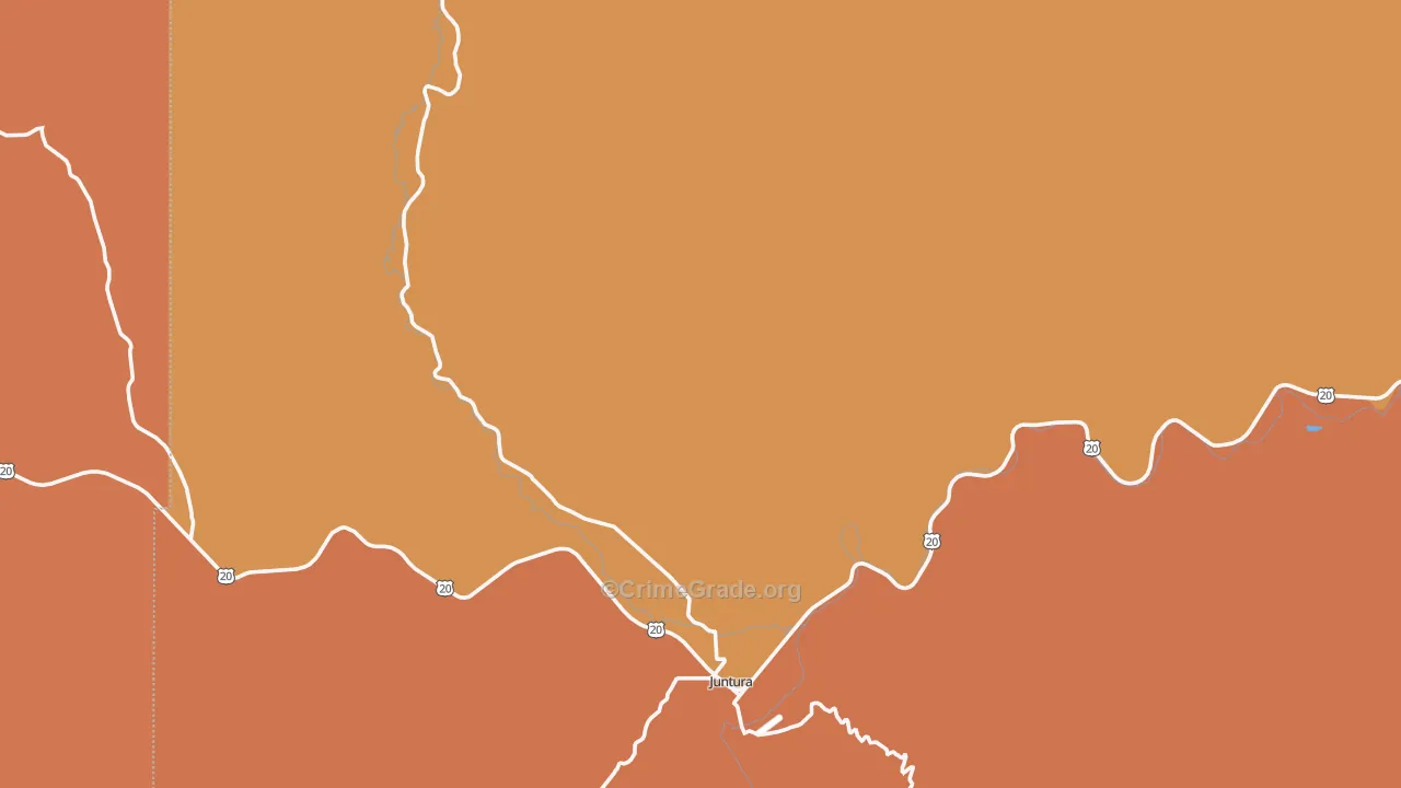 Juntura, OR Map of Murder Rates