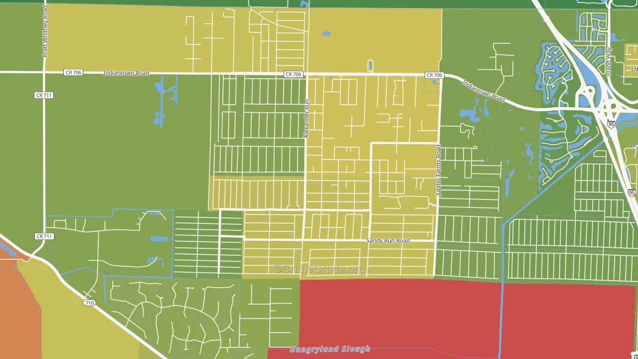 Jupiter Farms, FL Map of Murder Rates