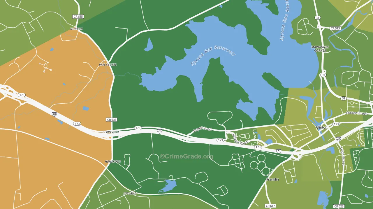 Jutland, NJ Map of Murder Rates