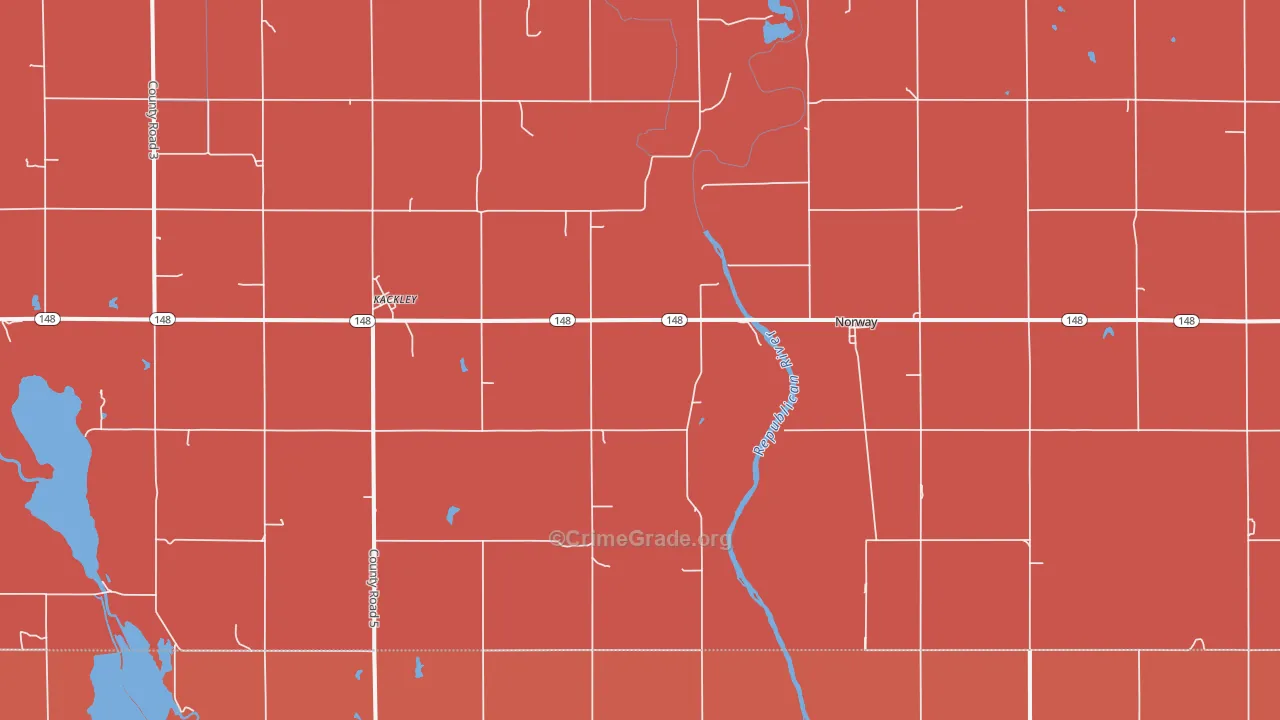 Kackley, KS Map of Murder Rates