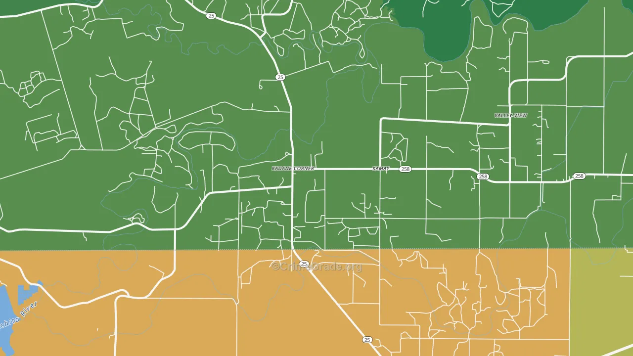 Kadane Corner, TX Map of Murder Rates