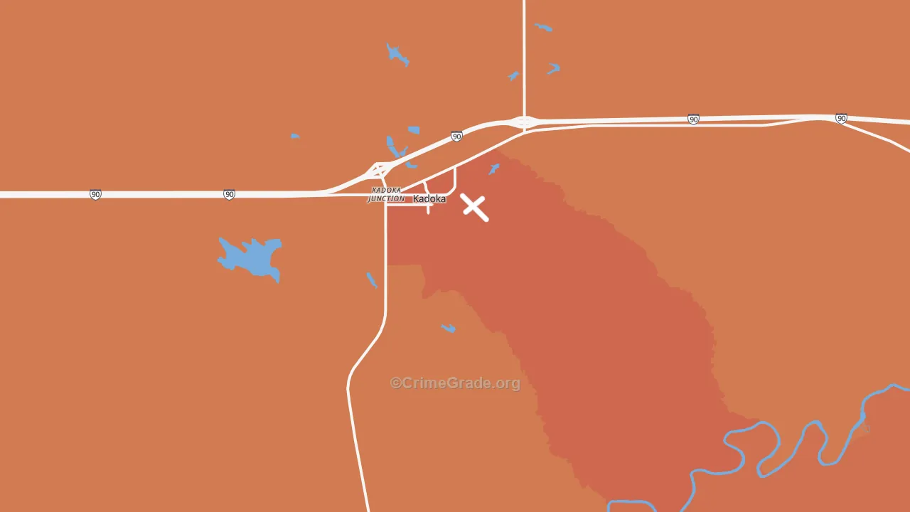 Kadoka, SD Map of Murder Rates