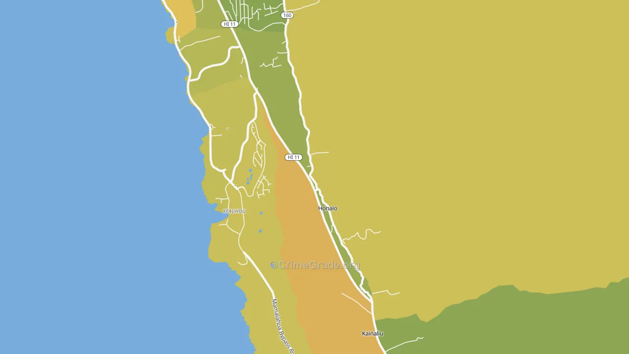 Kahaluu-Keauhou, HI Map of Murder Rates