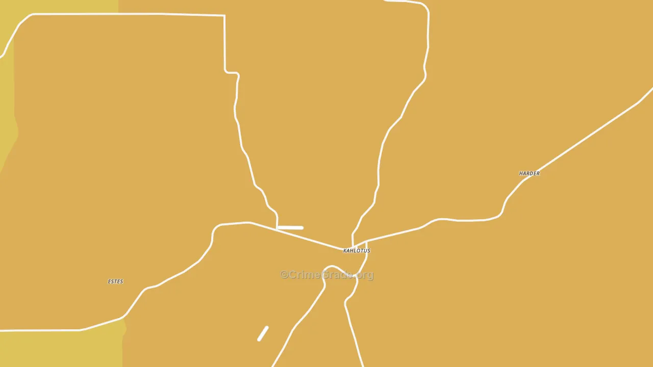 Kahlotus, WA Map of Murder Rates