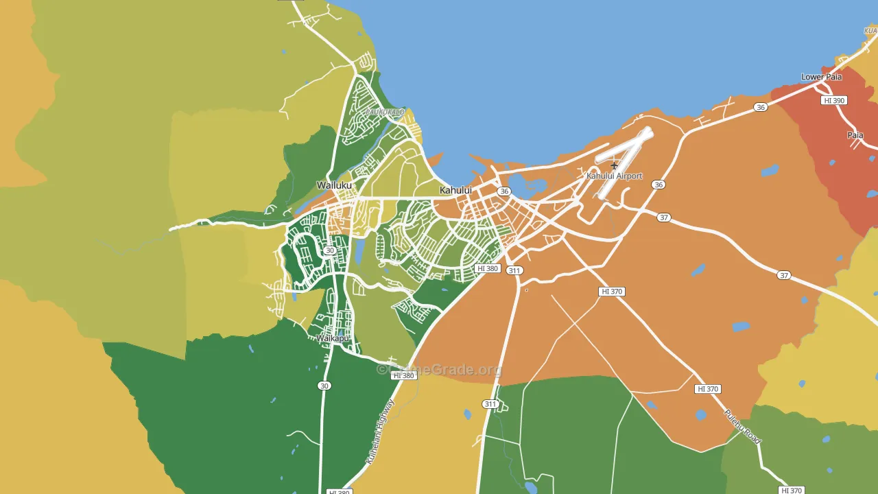 Kahului, HI Map of Murder Rates