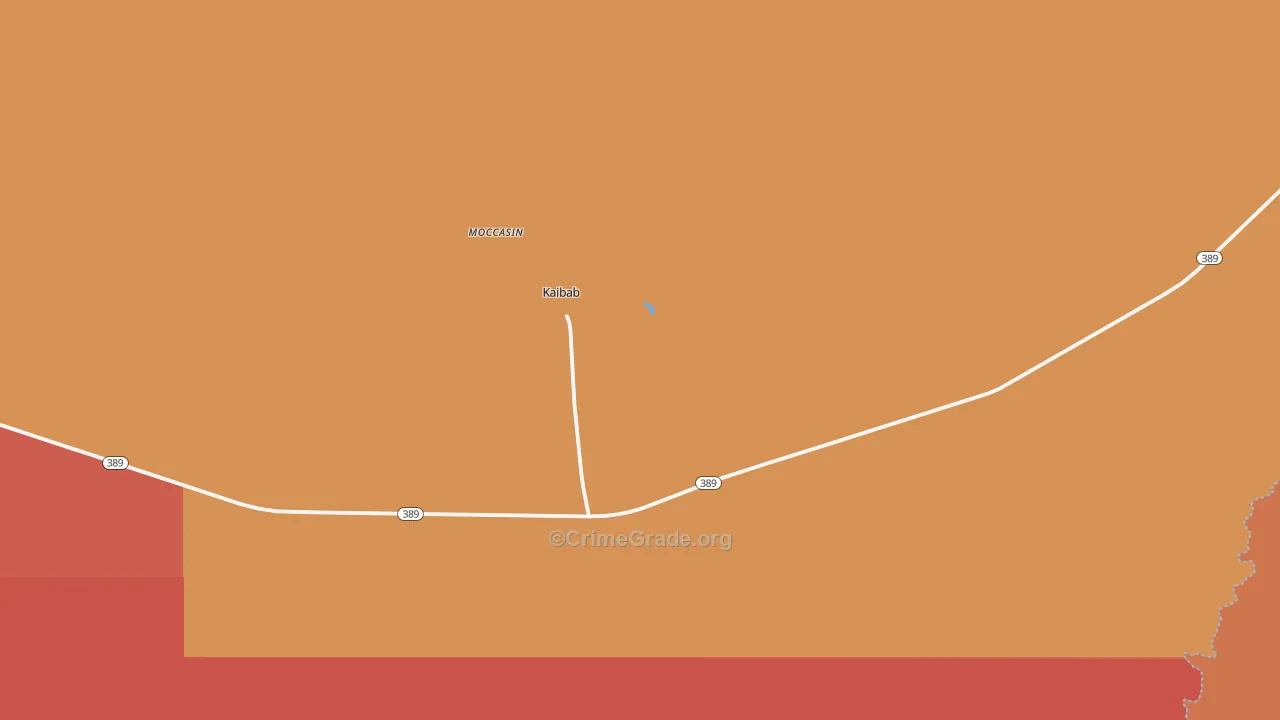 Kaibab, AZ Map of Murder Rates