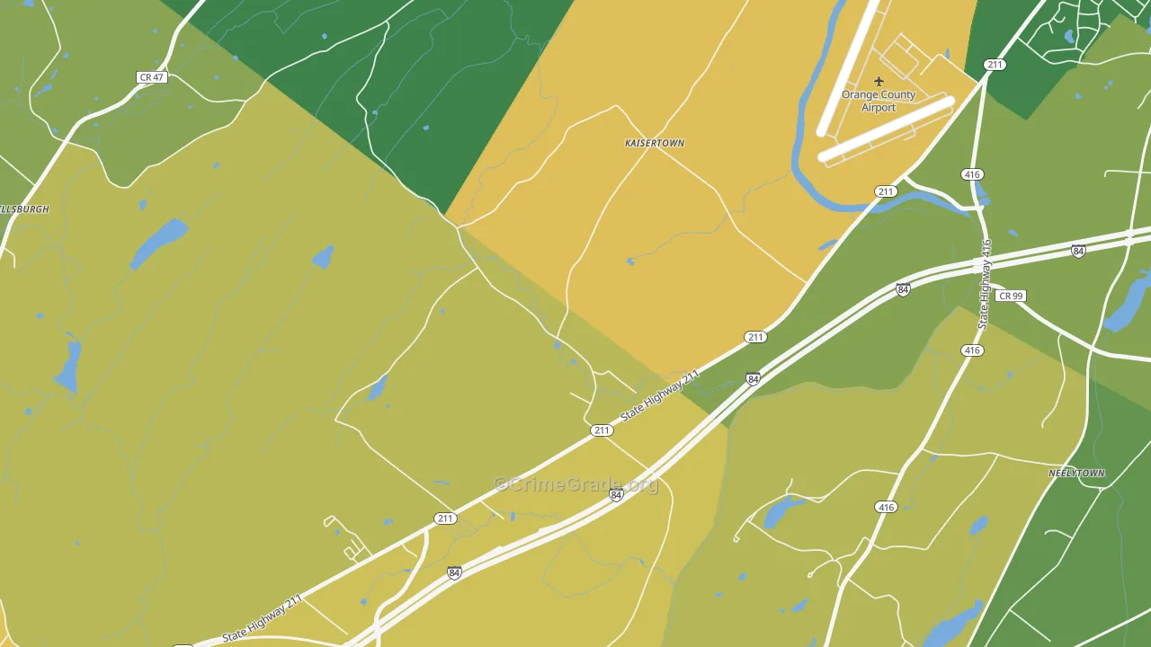 Kaisertown, NY Map of Murder Rates