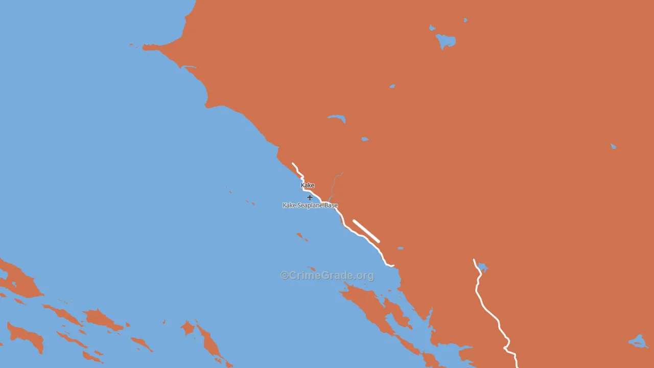 Kake, AK Map of Murder Rates