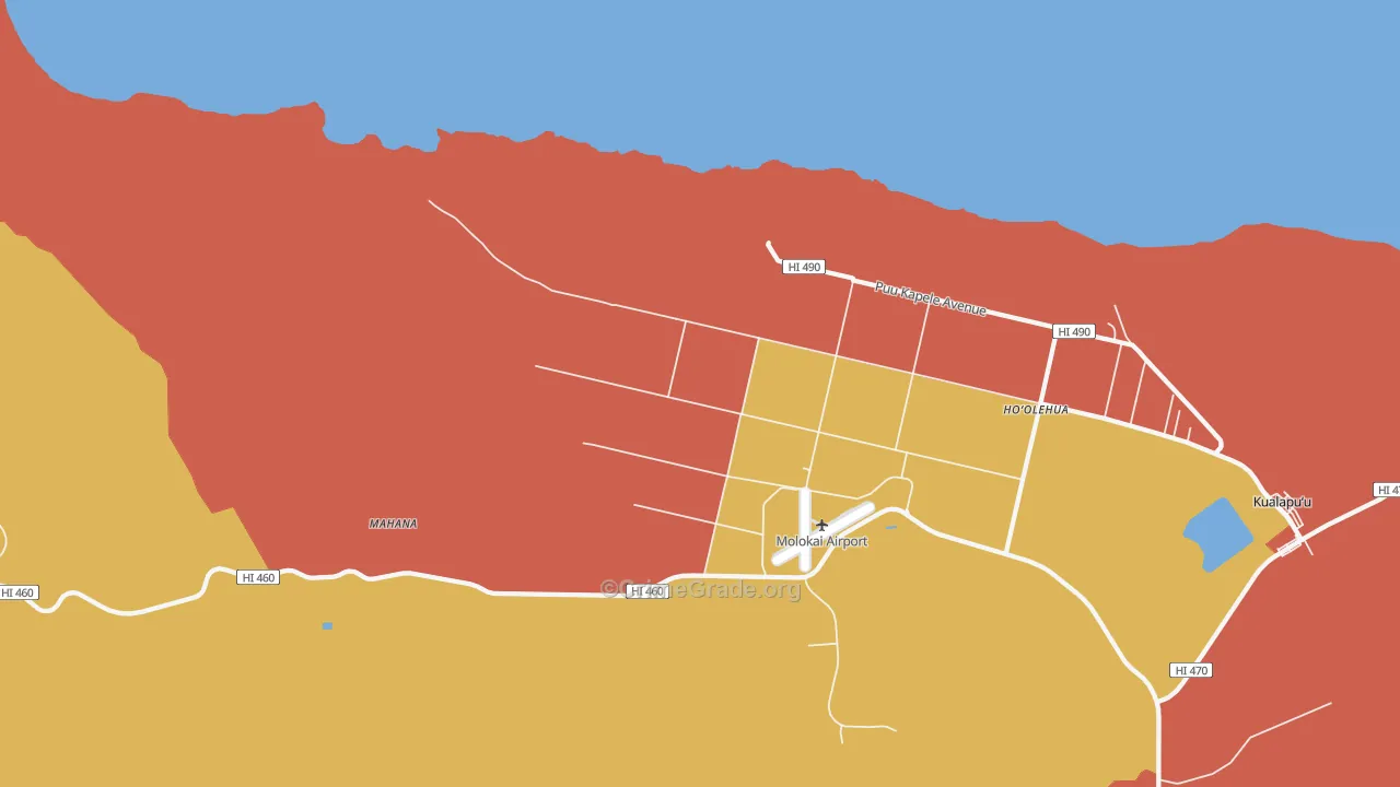 Kalae, HI Map of Murder Rates