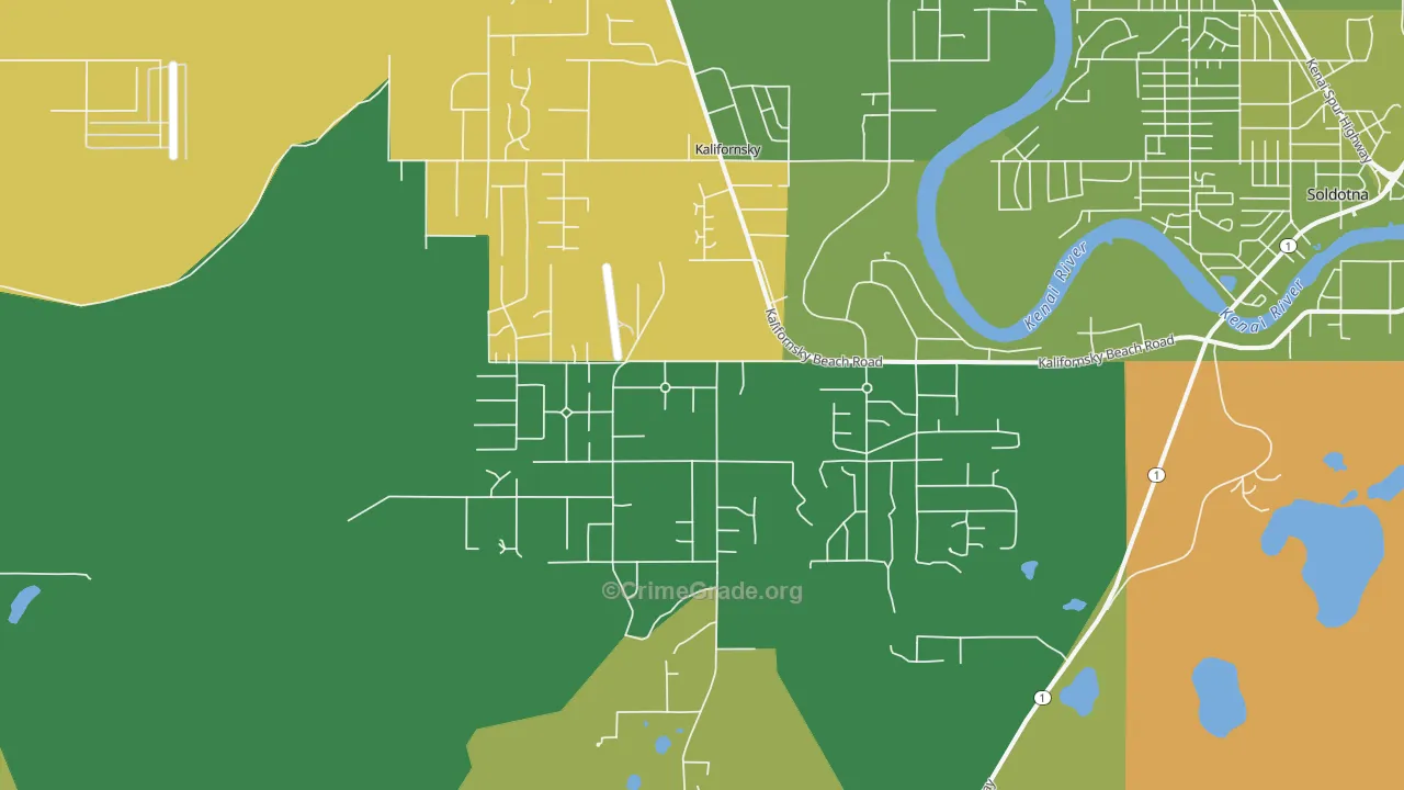 Kalifornsky, AK Map of Murder Rates