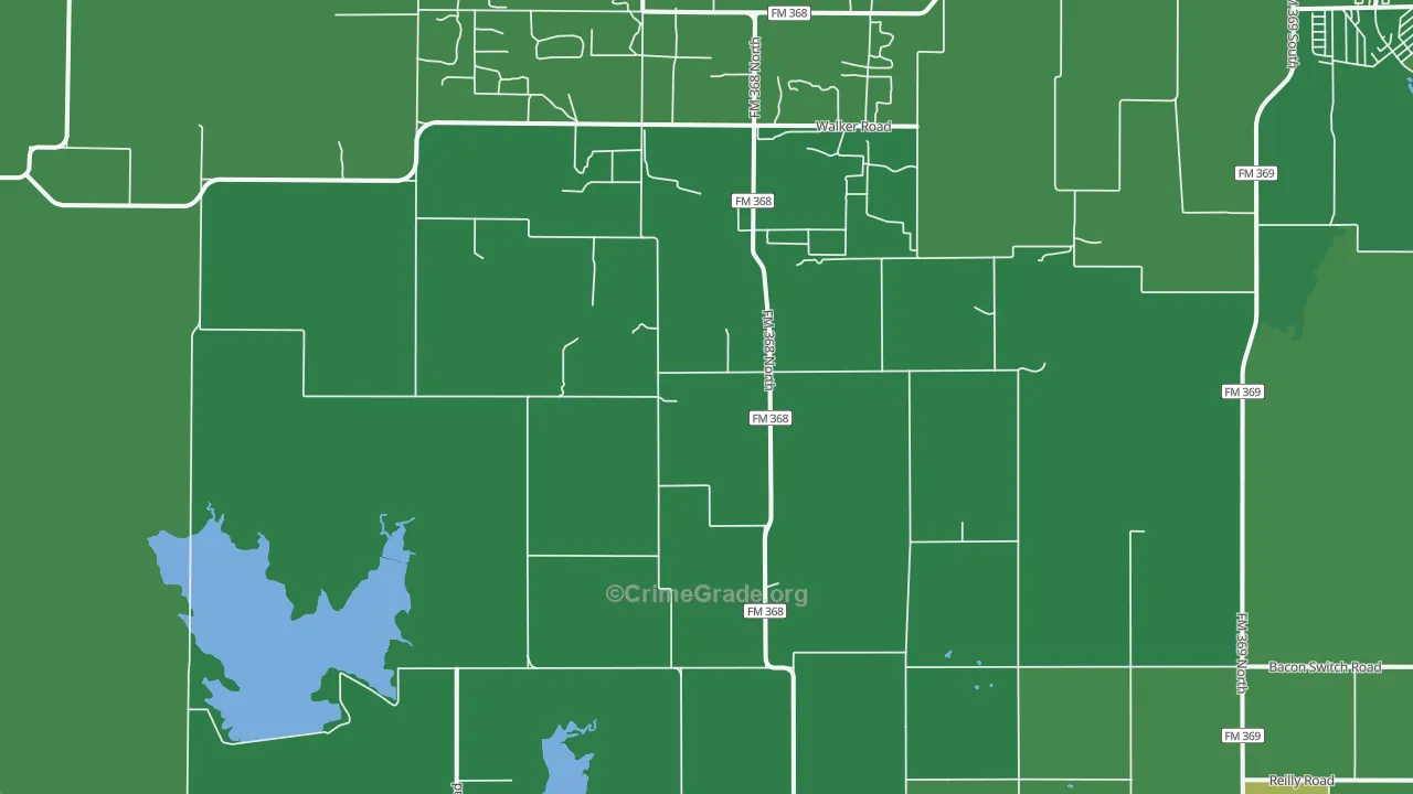 Kamay, TX Map of Murder Rates