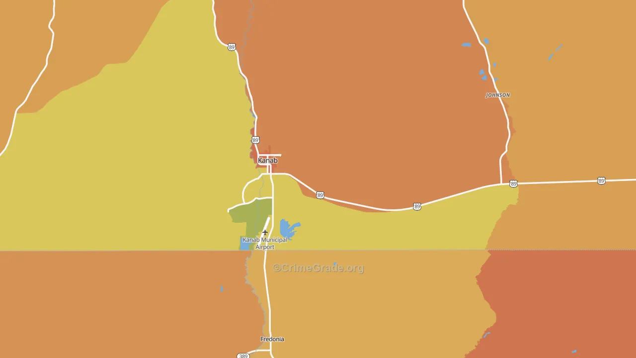 Kanab, UT Map of Murder Rates