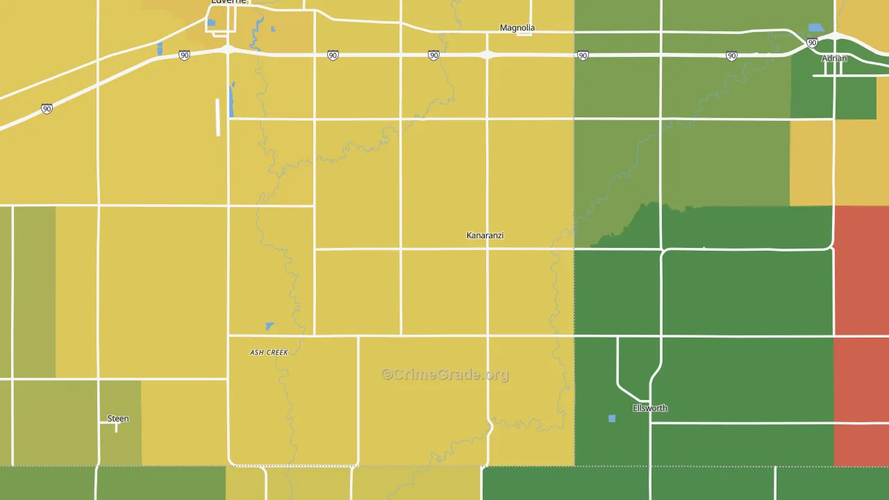 Kanaranzi, MN Map of Murder Rates