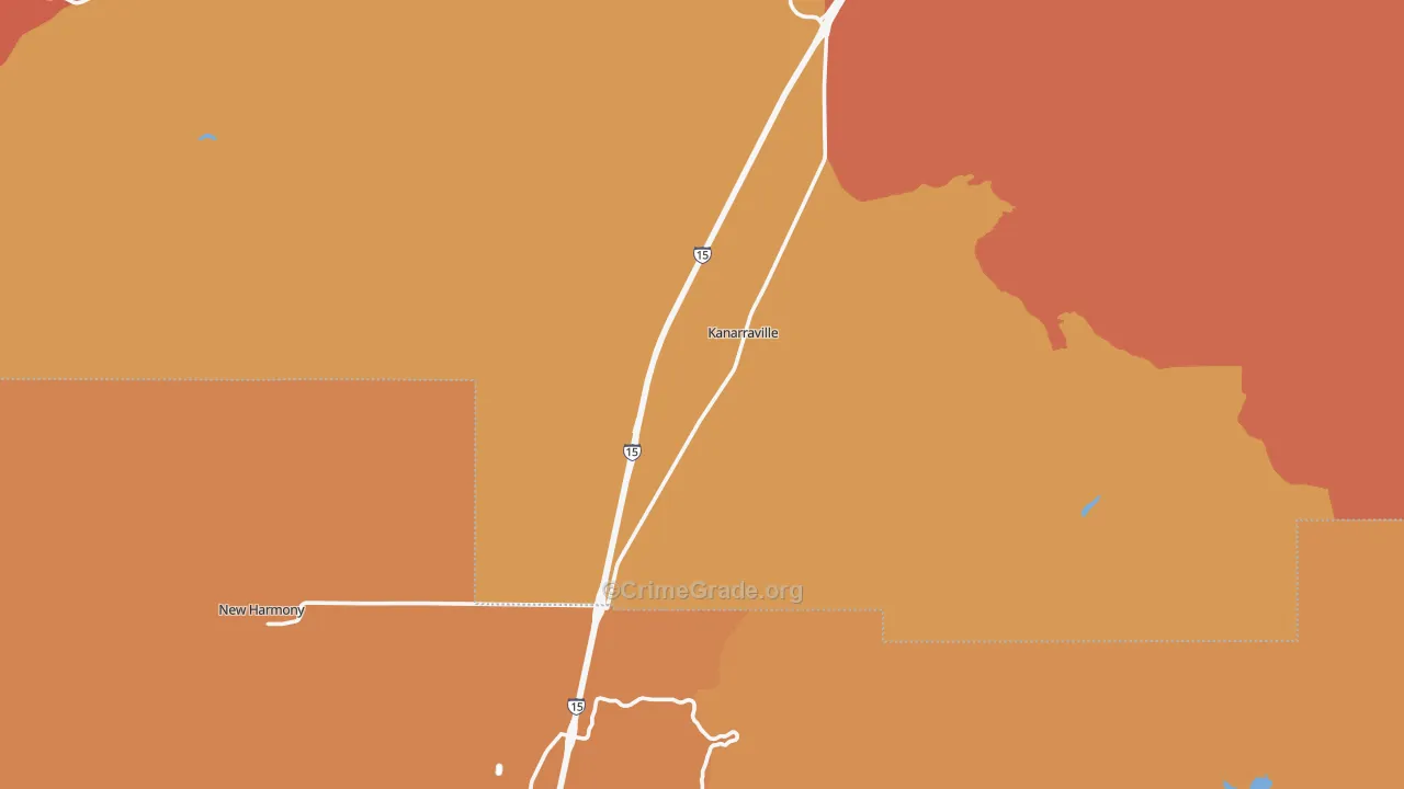 Kanarraville, UT Map of Murder Rates