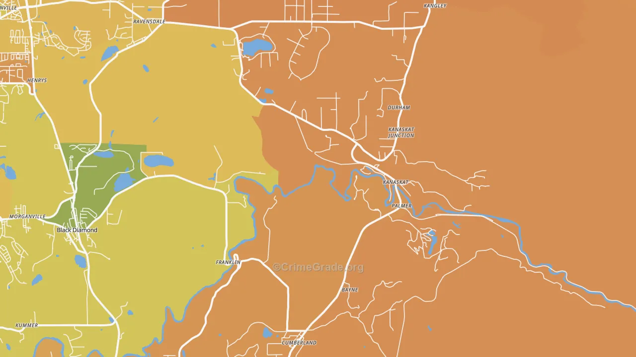 Kanaskat, WA Map of Murder Rates