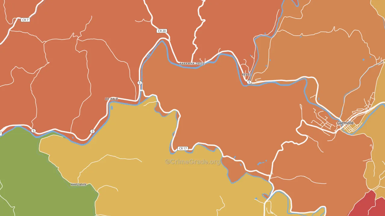 Kanawha Drive, WV Map of Murder Rates