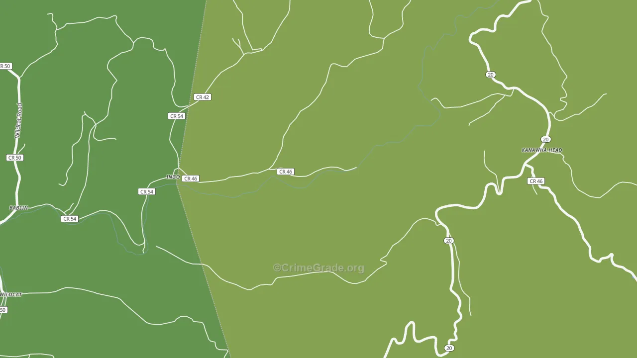 Kanawha Head, WV Map of Murder Rates