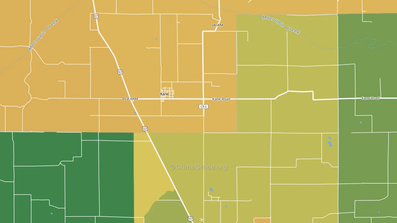 Kane, IL Map of Murder Rates