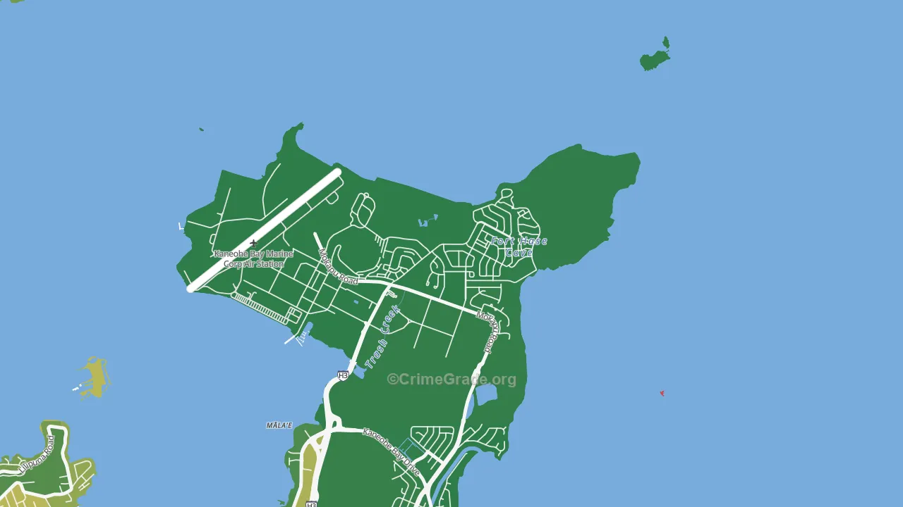 Kaneohe Station, HI Map of Murder Rates