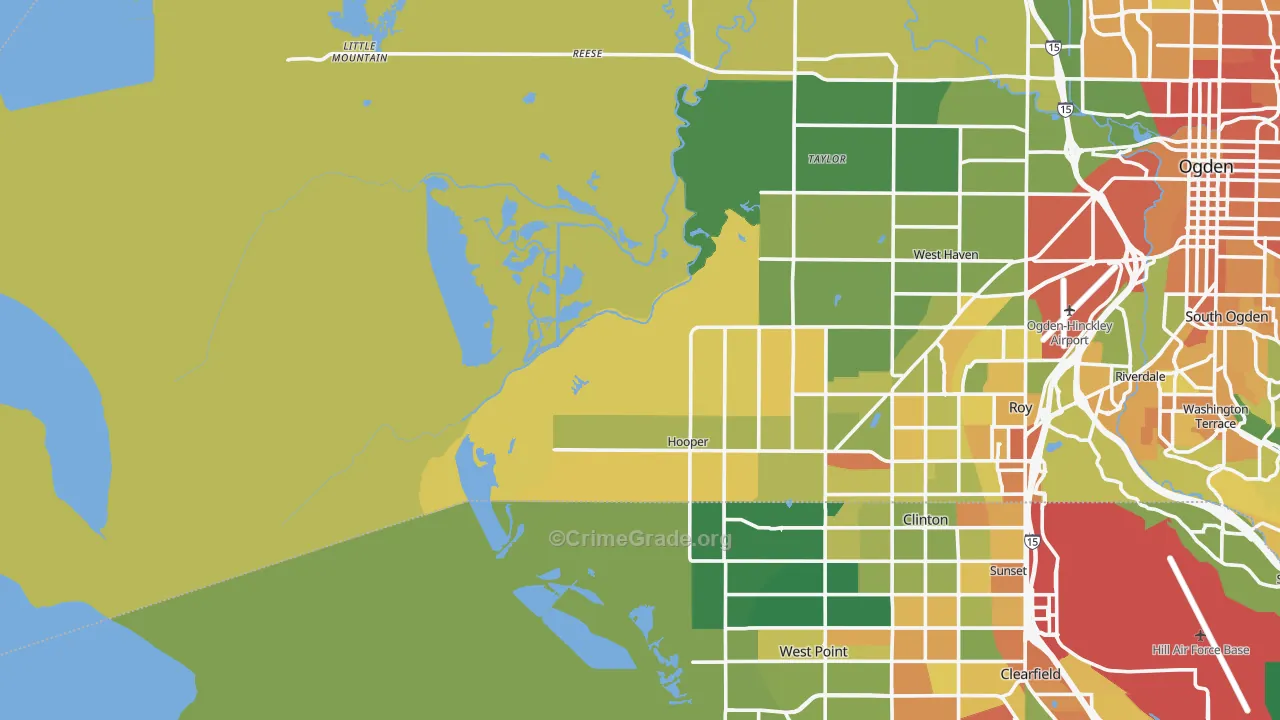 Kanesville, UT Map of Murder Rates
