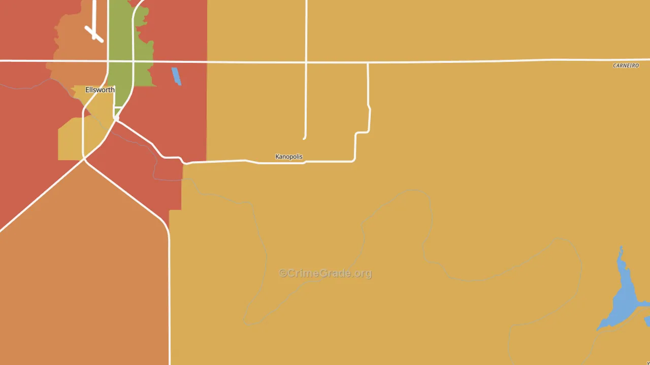 Kanopolis, KS Map of Murder Rates