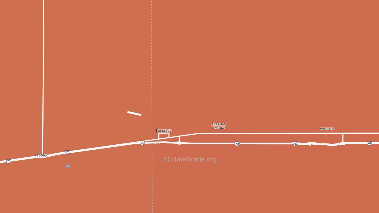 Kanorado, KS Map of Murder Rates