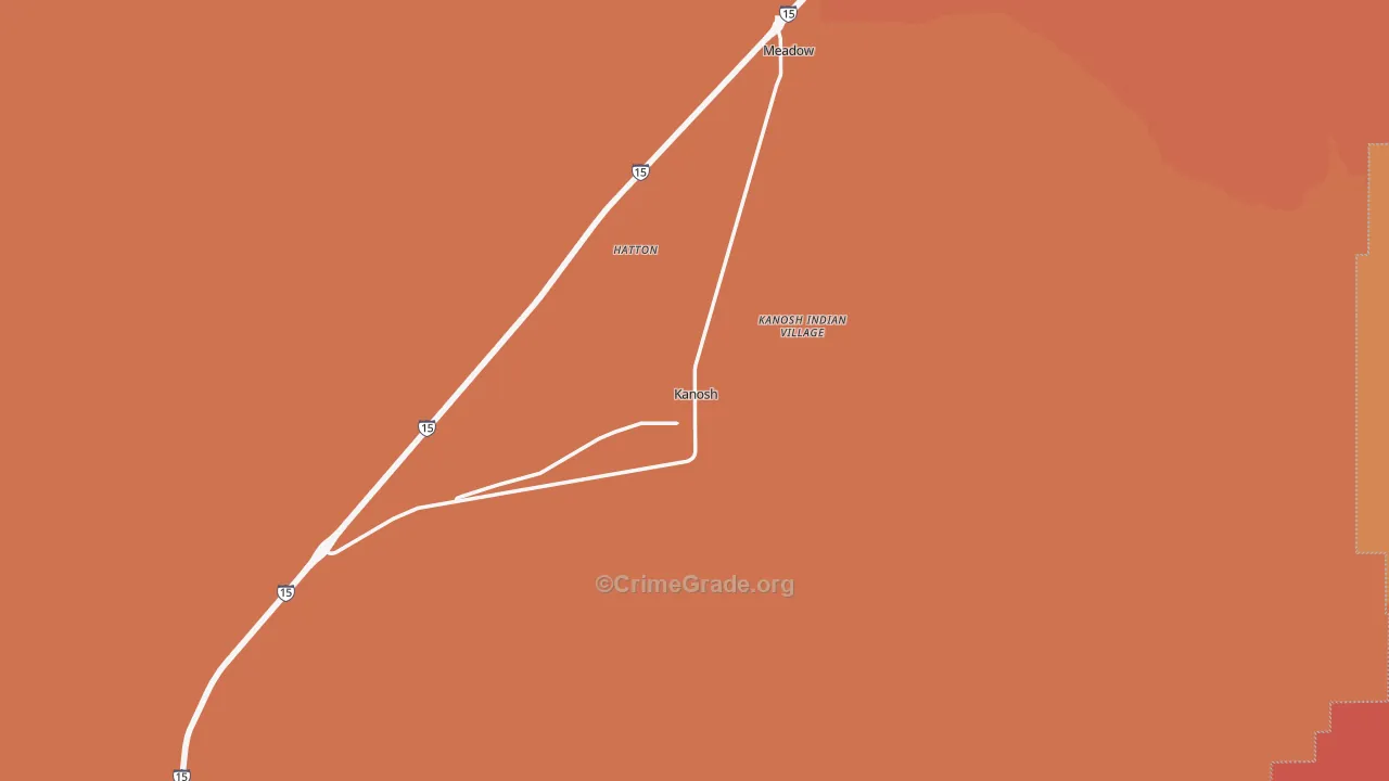 Kanosh, UT Map of Murder Rates