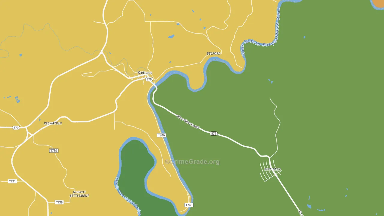 Karthaus, PA Map of Murder Rates