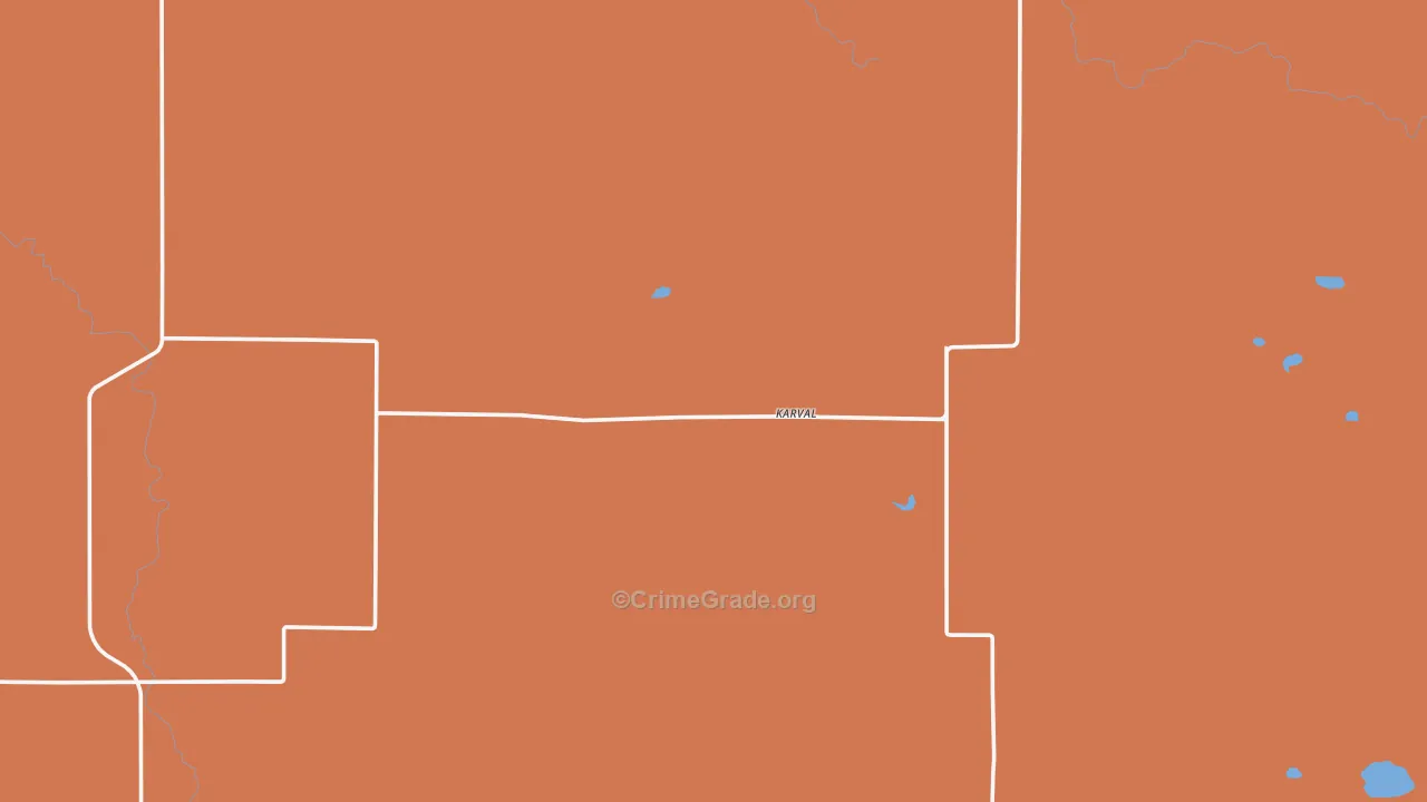 Karval, CO Map of Murder Rates