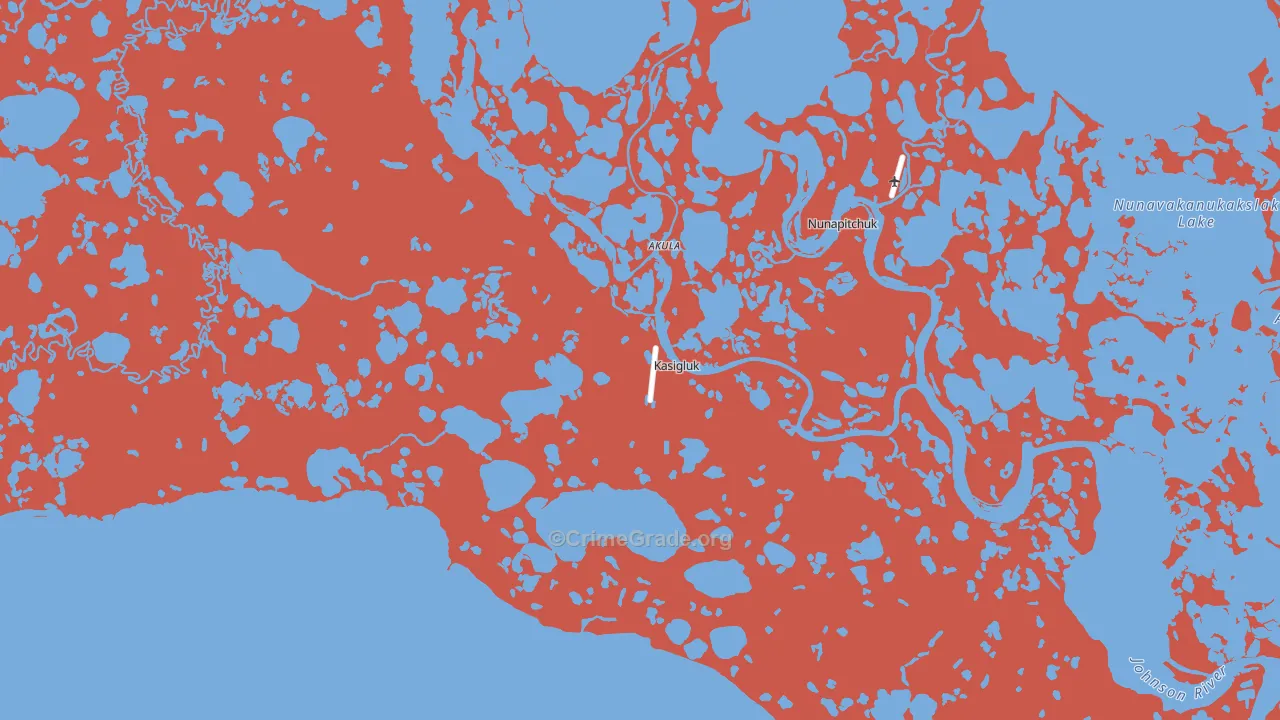 Kasigluk, AK Map of Murder Rates