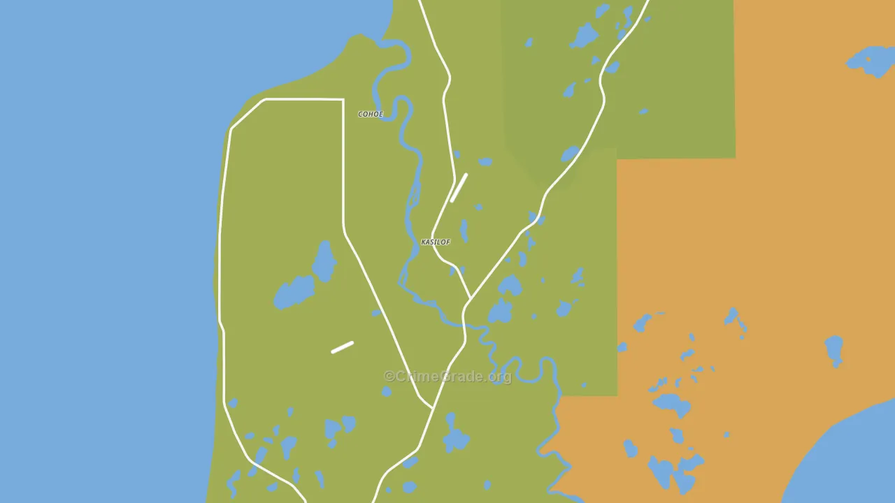 Kasilof, AK Map of Murder Rates