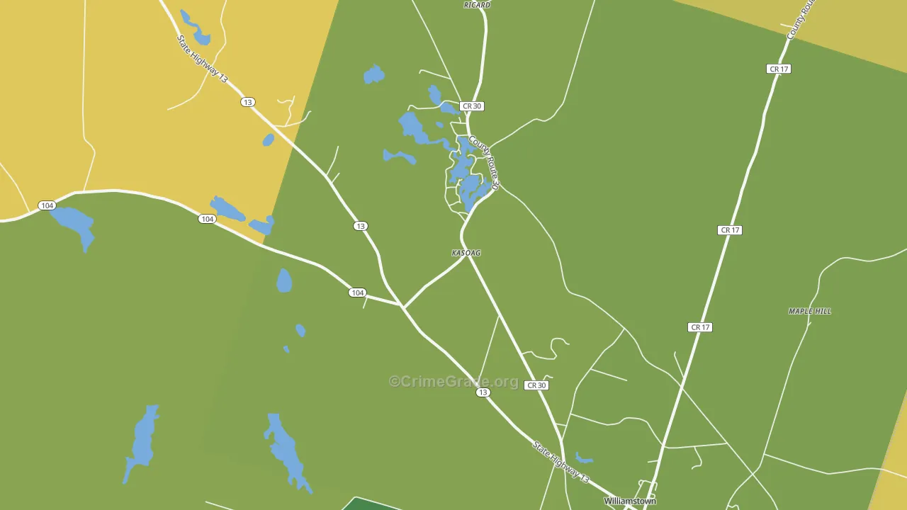 Kasoag, NY Map of Murder Rates