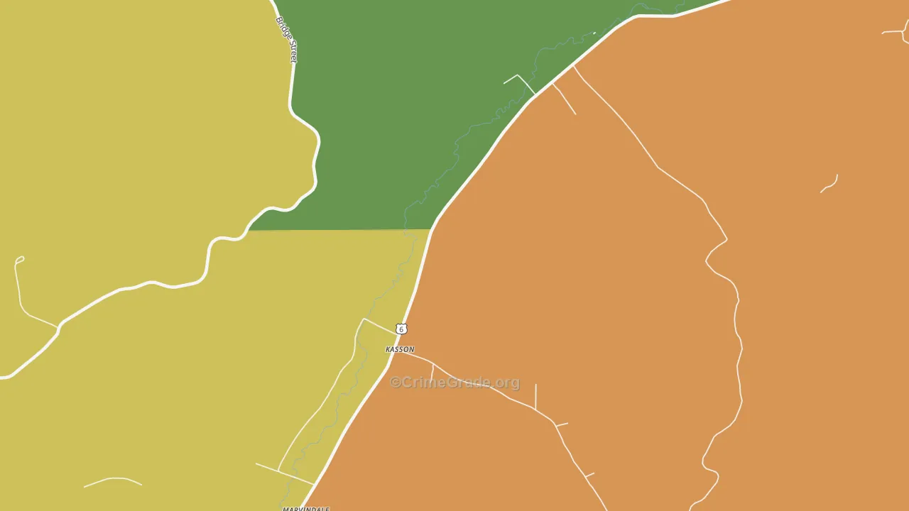 Kasson, PA Map of Murder Rates