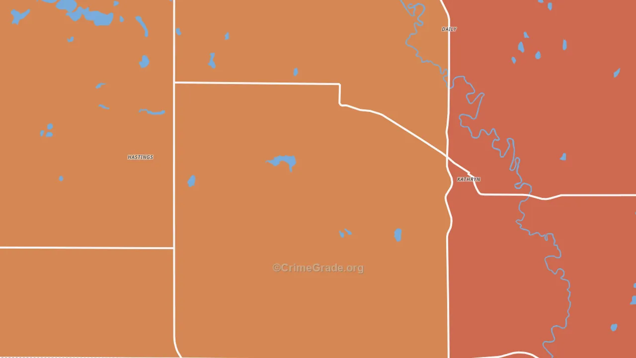 Kathryn, ND Map of Murder Rates