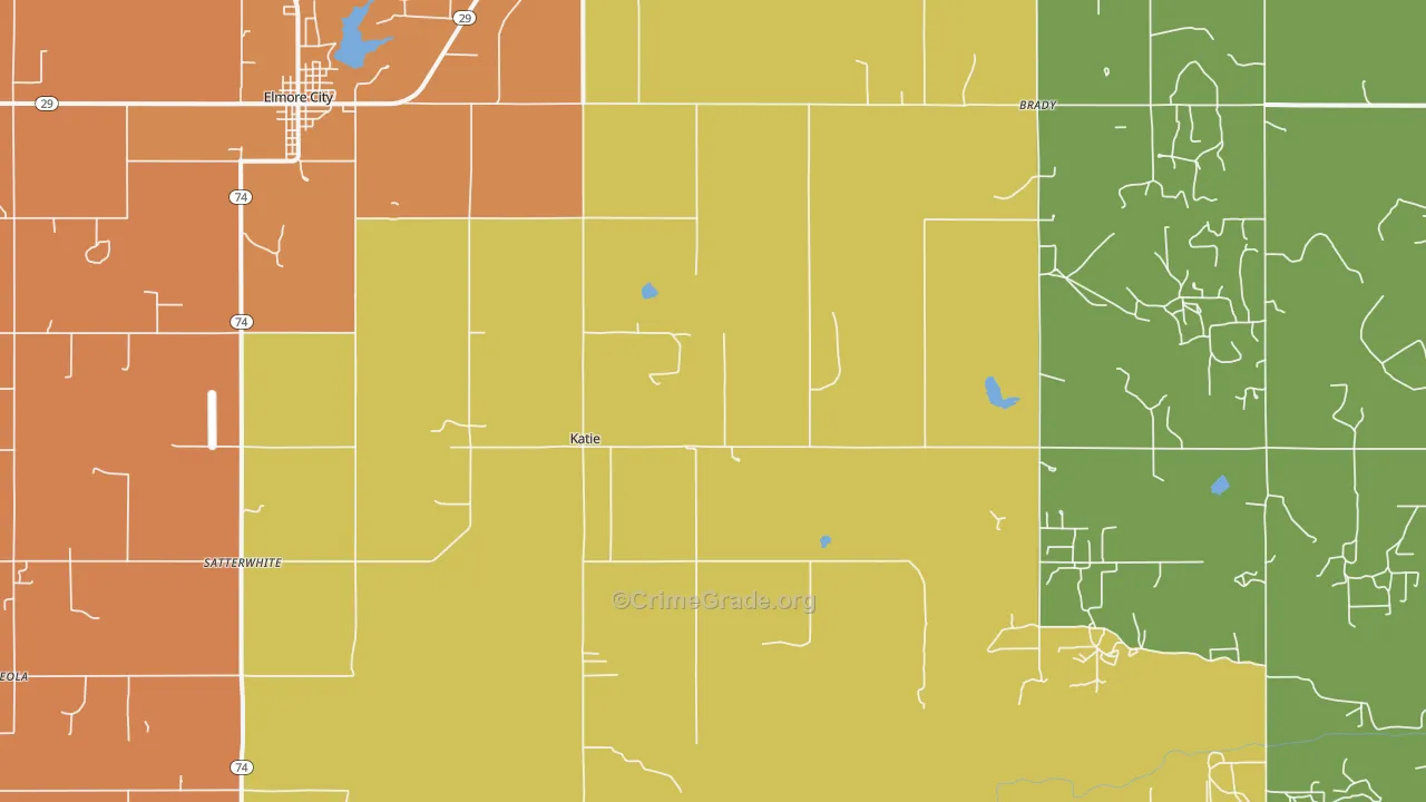 Katie, OK Map of Murder Rates