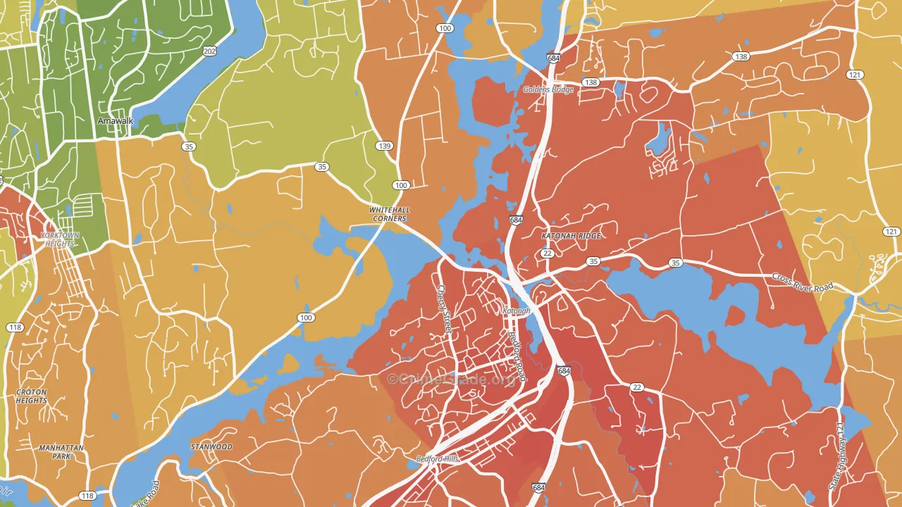 Katonah, NY Map of Murder Rates