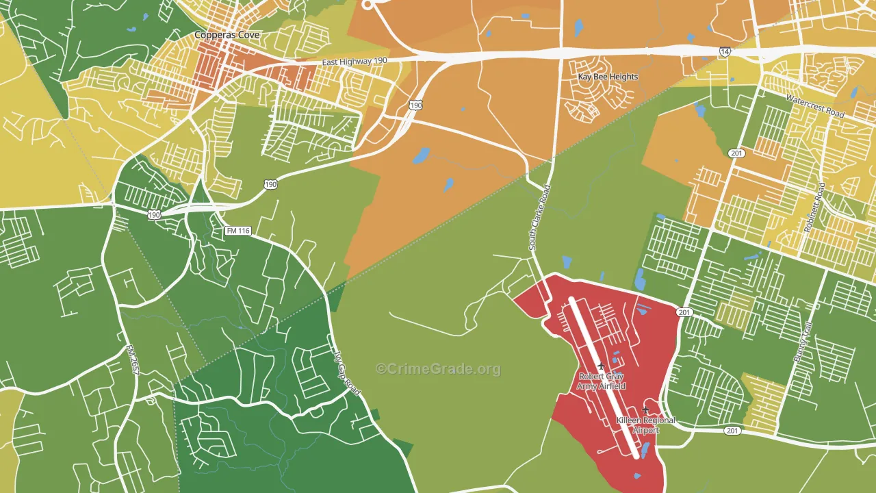 Kay Bee Heights, TX Map of Murder Rates
