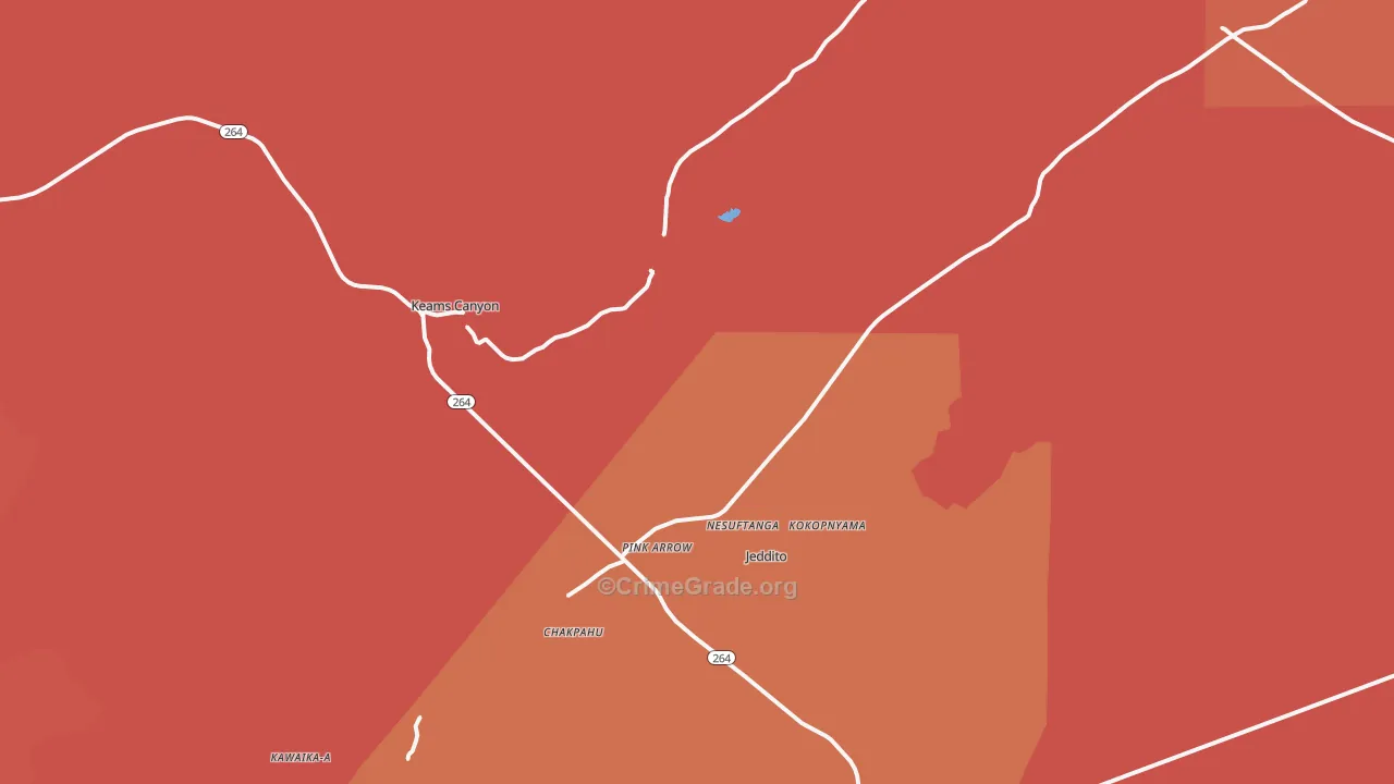 Keams Canyon, AZ Map of Murder Rates
