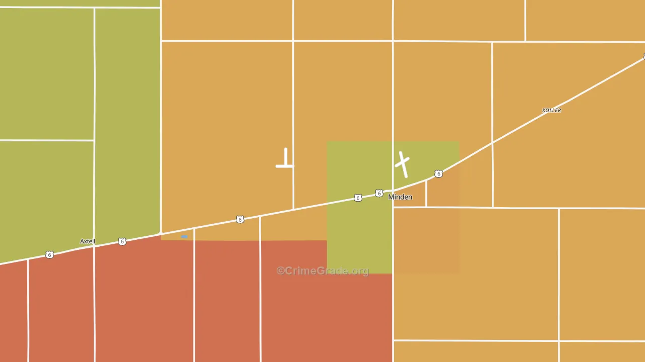 Kearney County, NE Map of Murder Rates