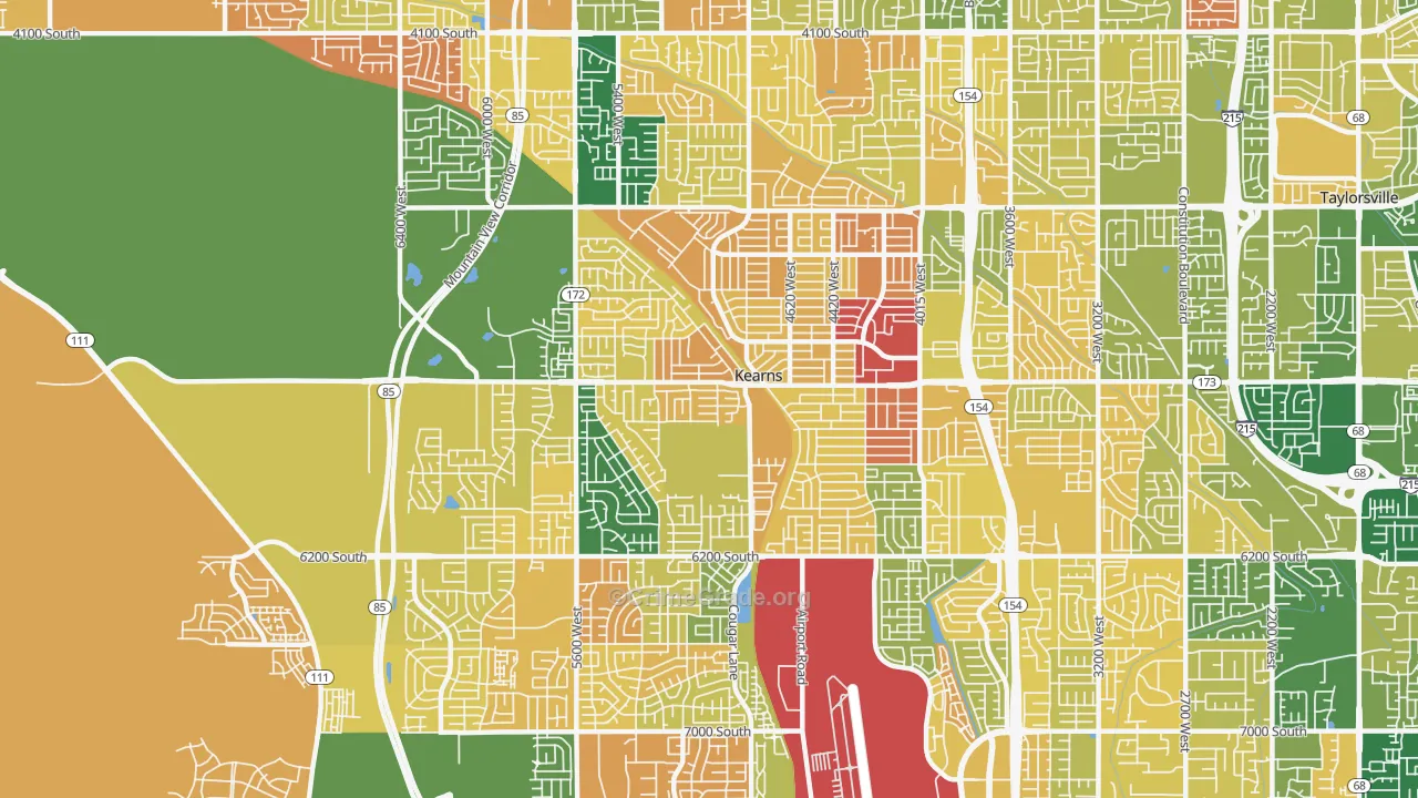 Kearns, UT Map of Murder Rates