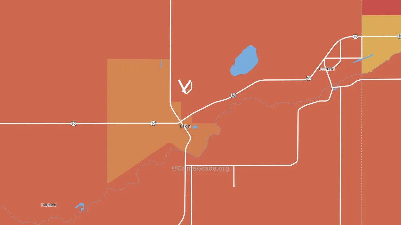 Kearny County, KS Map of Murder Rates