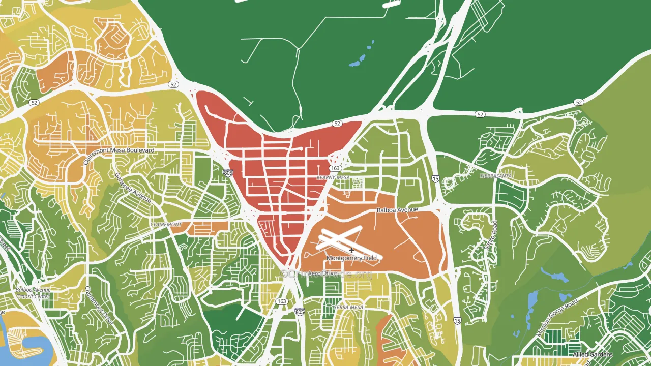 Kearny Mesa, San Diego, CA Map of Murder Rates