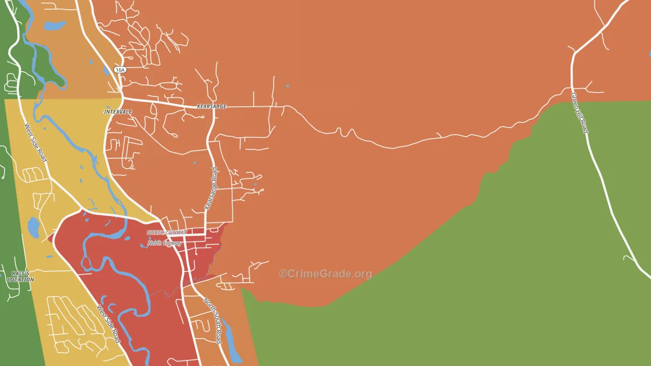 Kearsarge, NH Map of Murder Rates