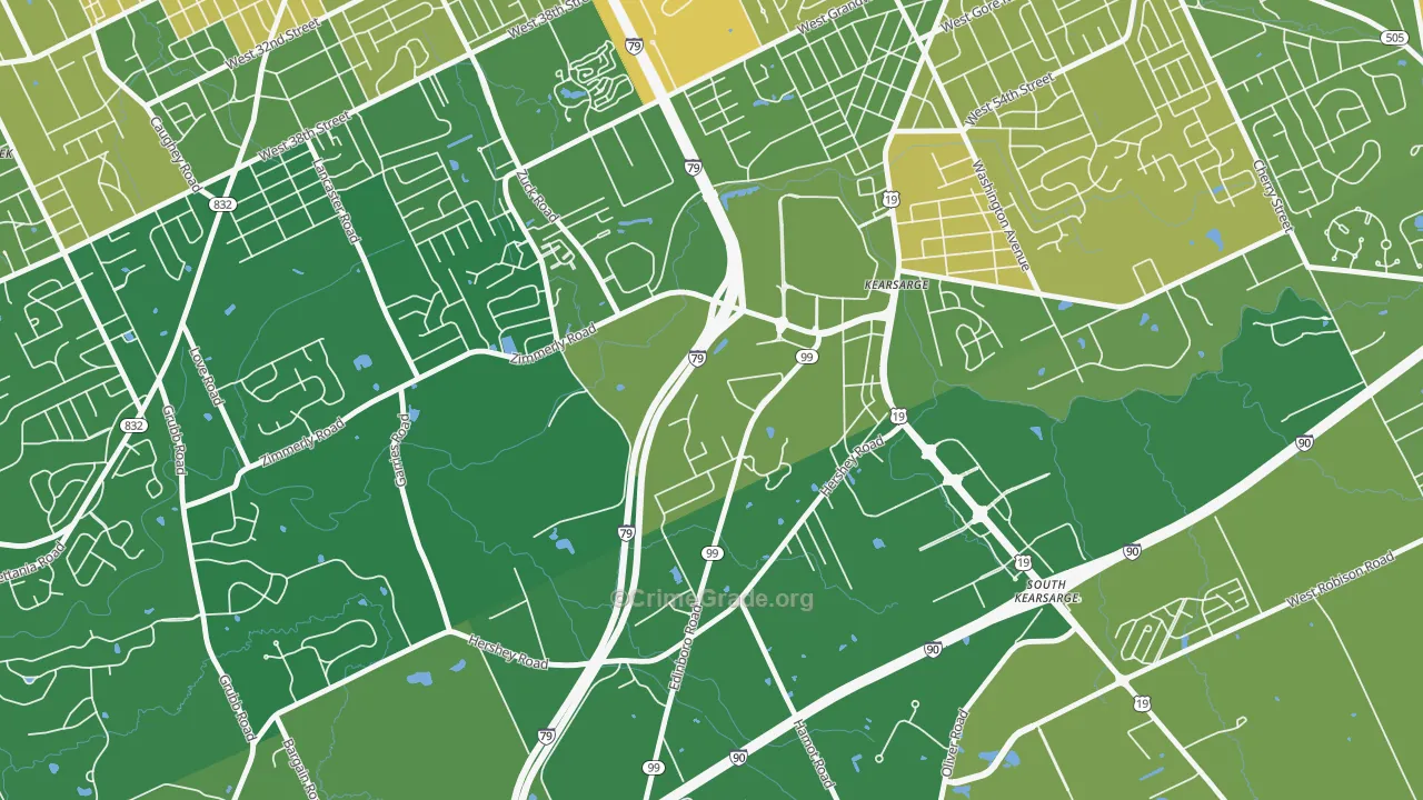 Kearsarge, PA Map of Murder Rates