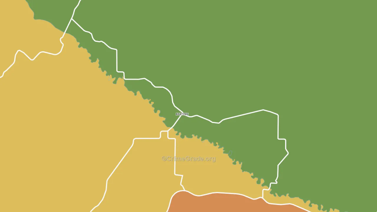 Keating, OR Map of Murder Rates