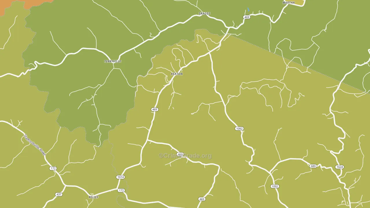 Keaton, KY Map of Murder Rates