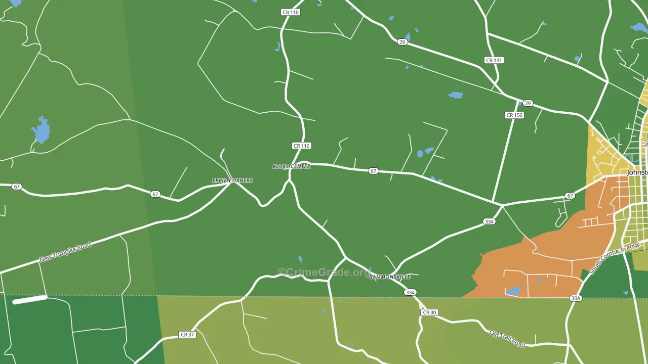 Kecks Center, NY Map of Murder Rates